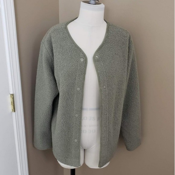 NWOT Joie Sage Green Teddy Jacket - Picture 5 of 13